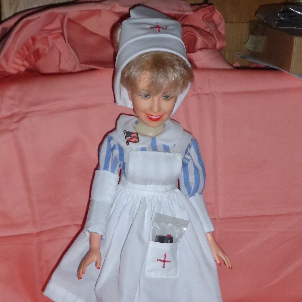 SOLD! SOLD!! XRARE-OOAK WORLD WAR ONE RED CROSS NURSE UNIFORM-17" DOLLY PARTON